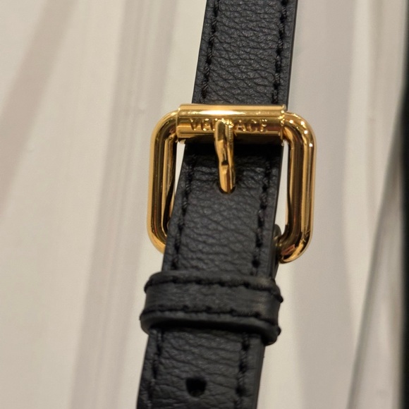 Versace Black Leather La Medusa Chain Shoulder Bag - Picture 4 of 16